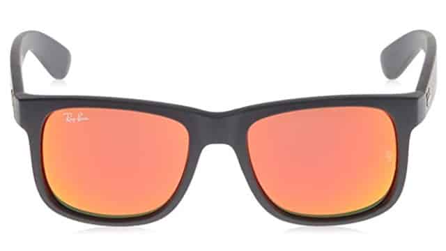 red colour ray ban sunglasses